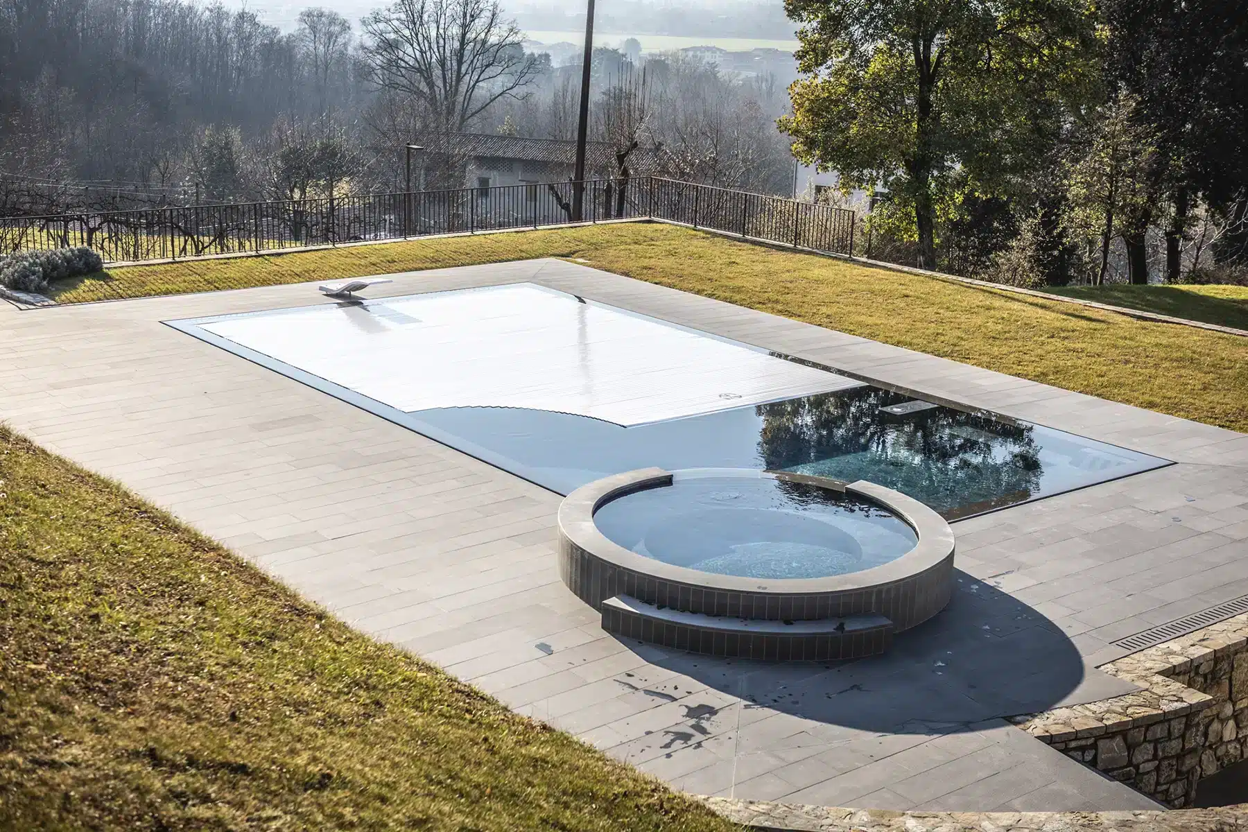 progettazione e vendita coperture per piscine esterne CEMI Network