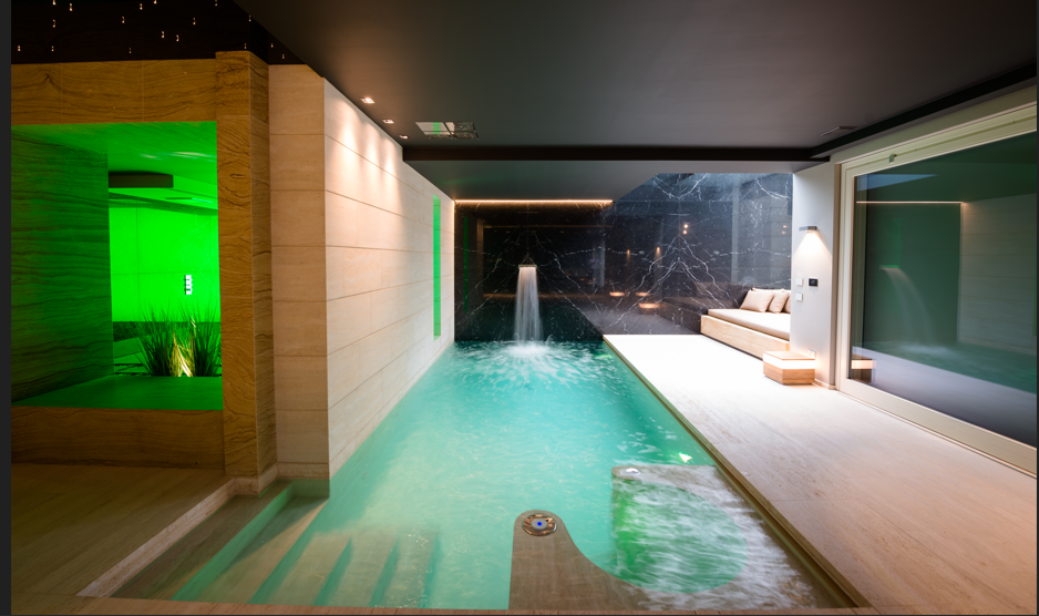 piscine con cascata
