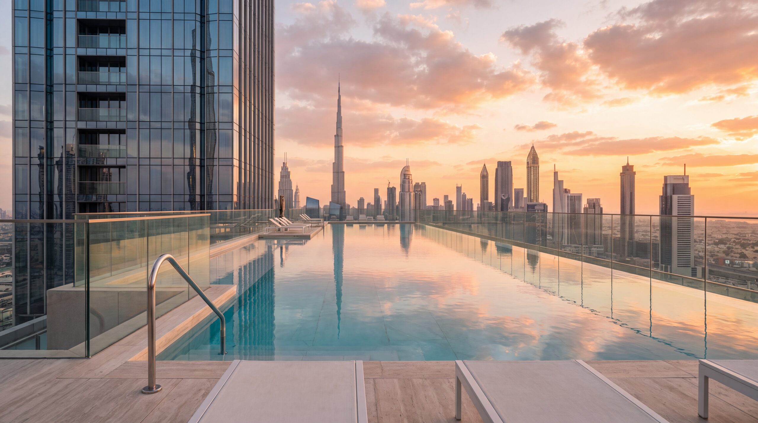 piscina rooftop in acciaio inox