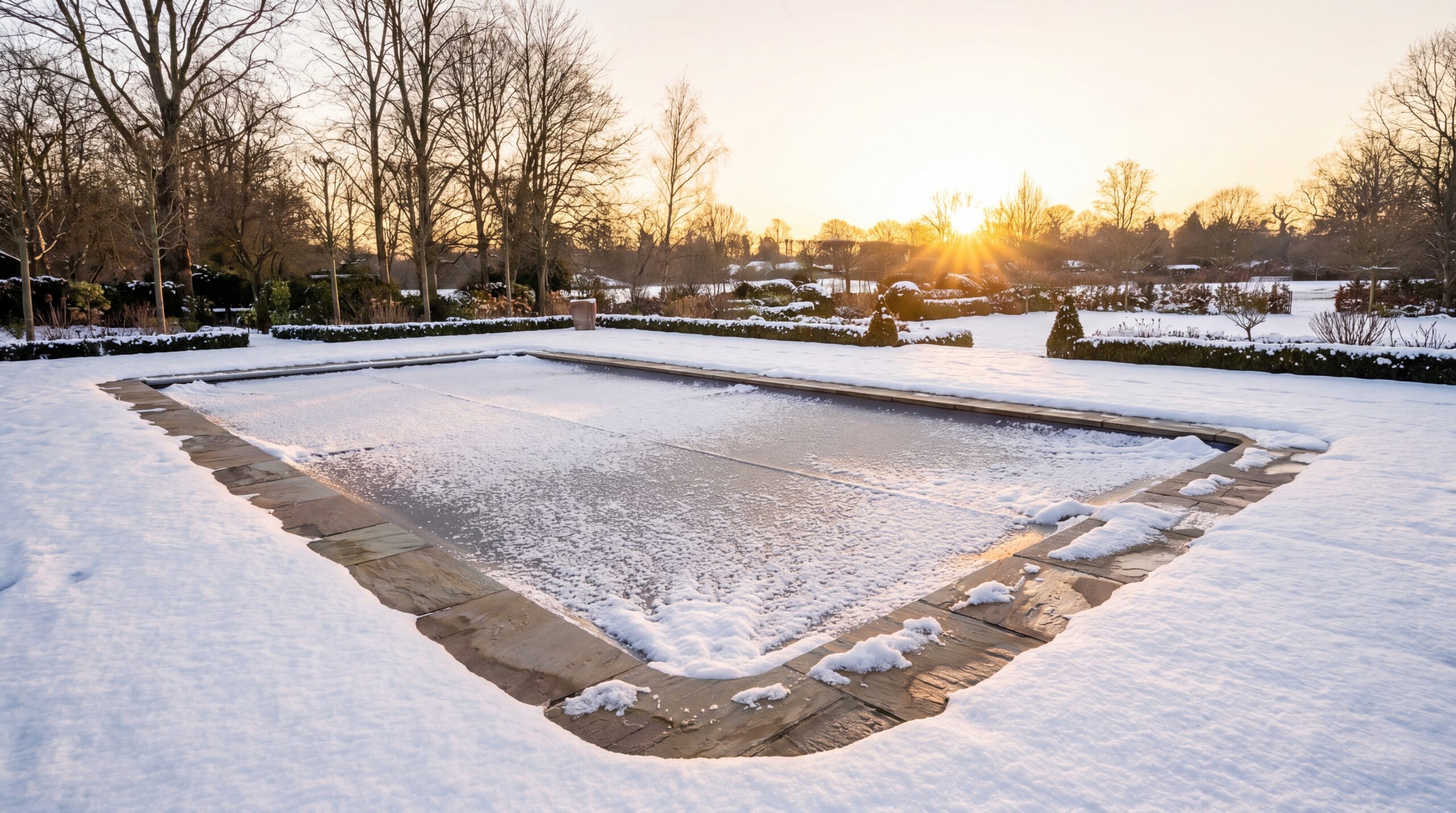 Piscina in inverno con neve intorno – CEMI Network